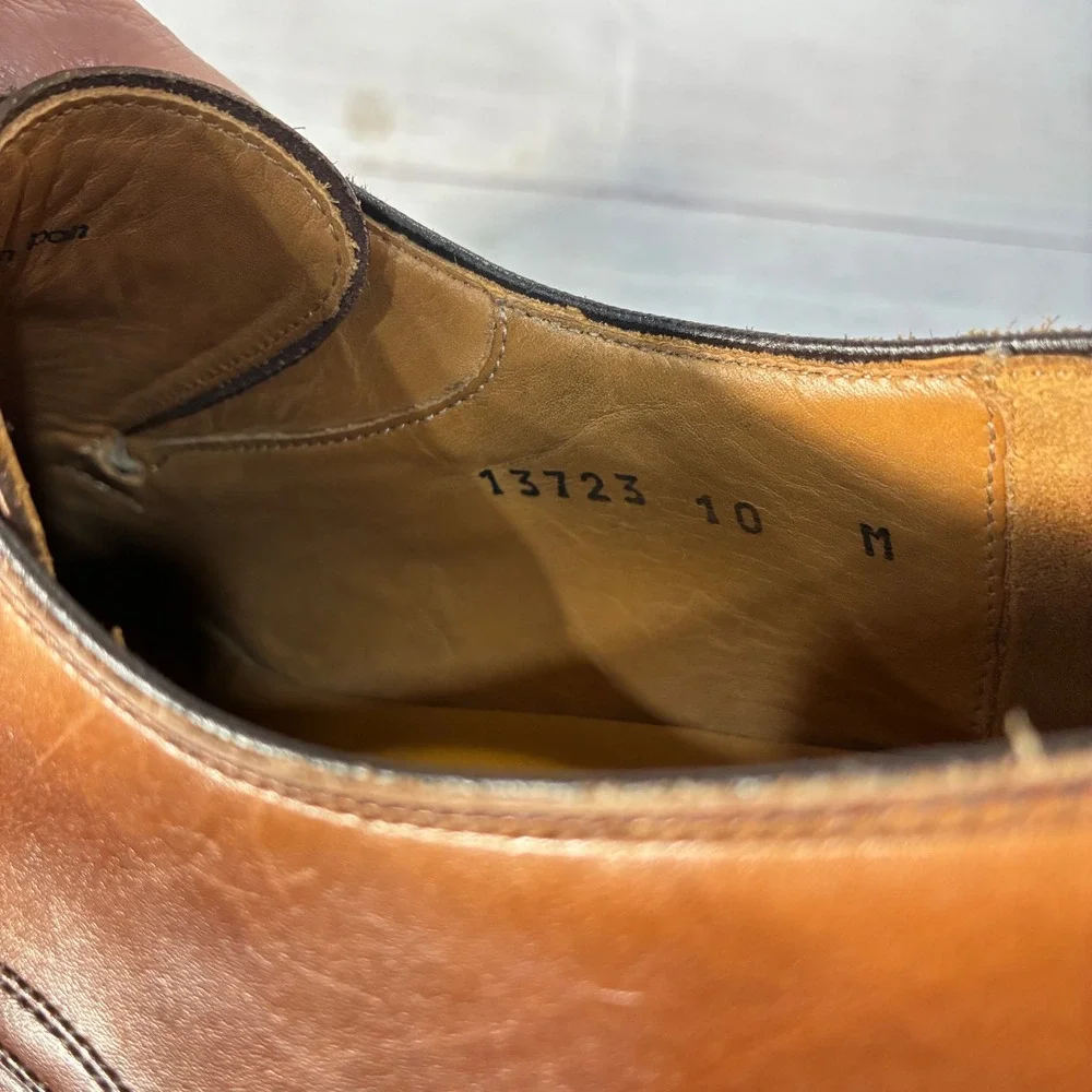 Magnanni Apron Toe Derby‎ Shoes Mens 10 Brown Leather Spain